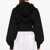 Felpa crop in nero Adidas by stella mc cartney - donna 