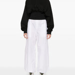 Felpa crop in nero Adidas by stella mc cartney - donna 