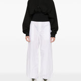 Felpa crop in nero Adidas by stella mc cartney - donna 