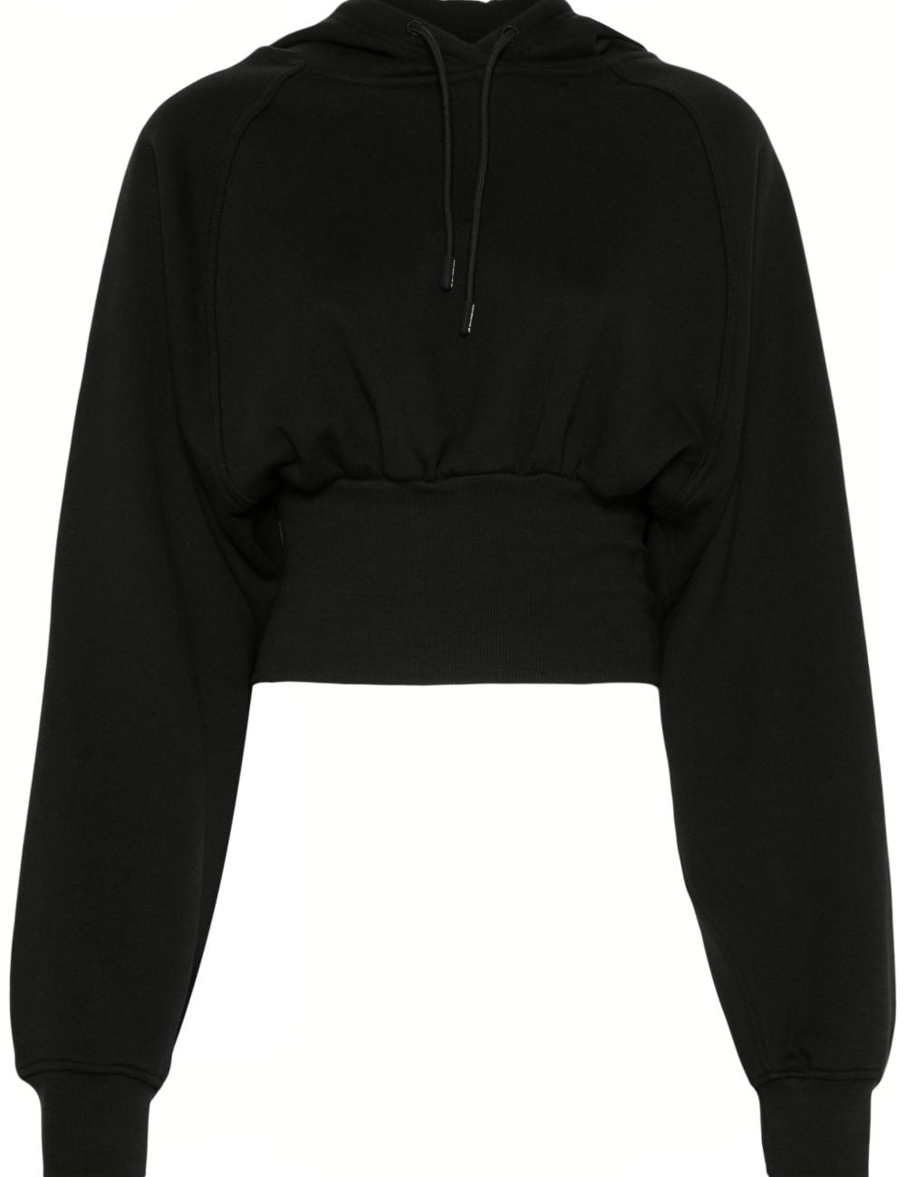 Felpa crop in nero Adidas by stella mc cartney - donna 