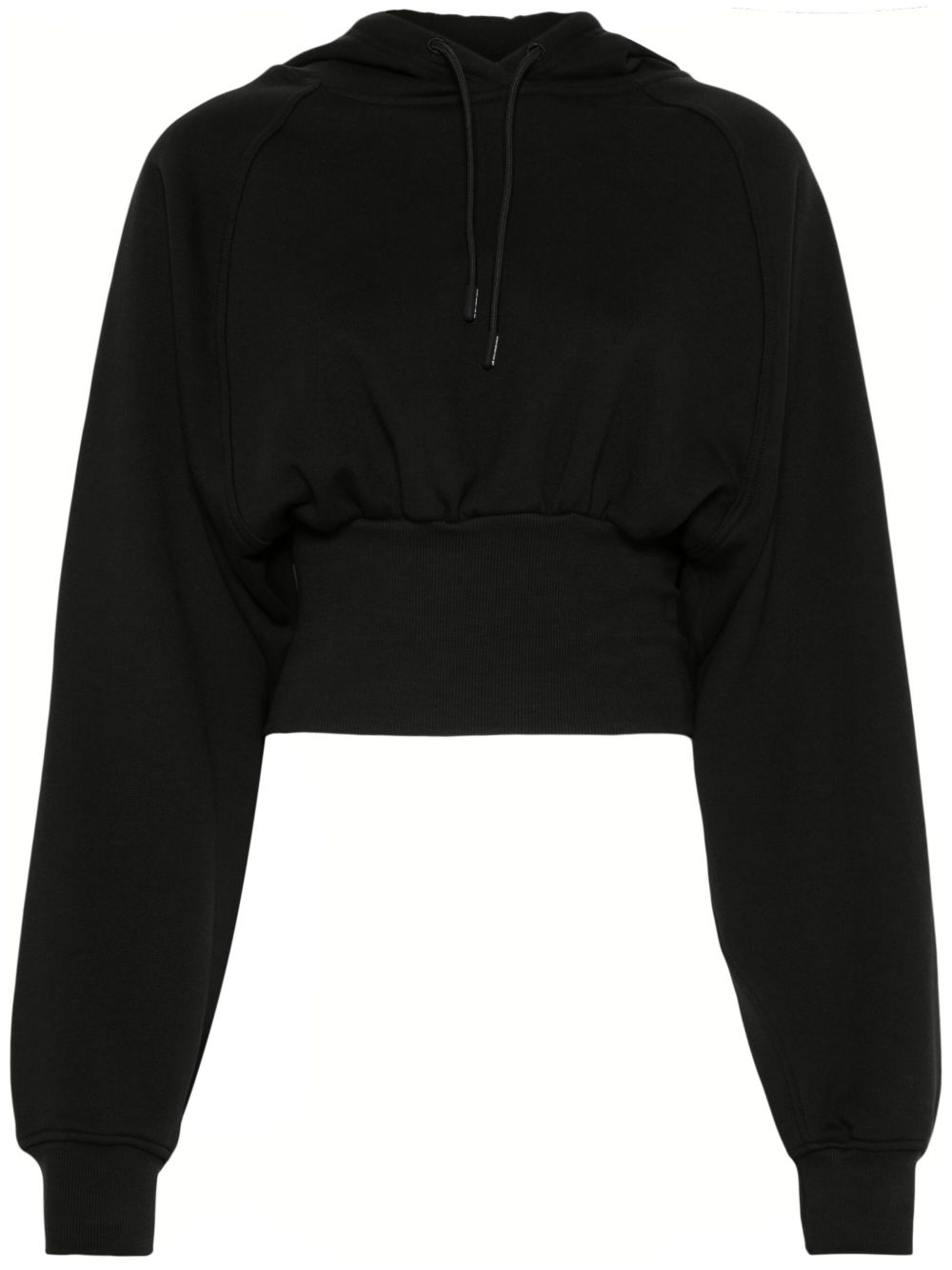 Felpa crop in nero Adidas by stella mc cartney - donna 
