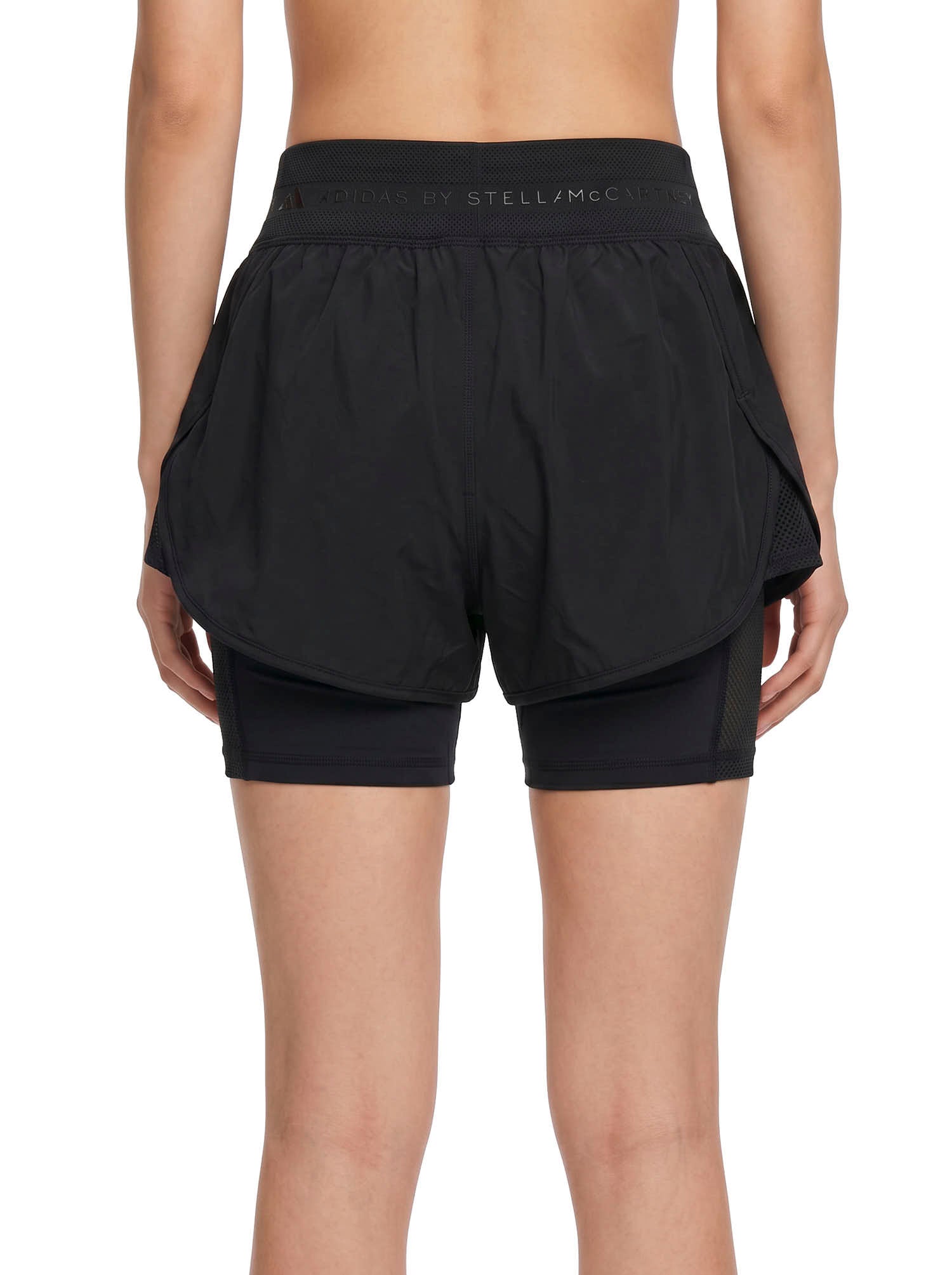 Shorts sportivi con logo in nero Adidas by stella MC Cartney - donna 