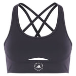 Top sportivo con logo in nero Adidas by stella mc  cartney - donna 