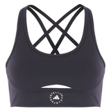 Top sportivo con logo in nero Adidas by stella mc  cartney - donna 