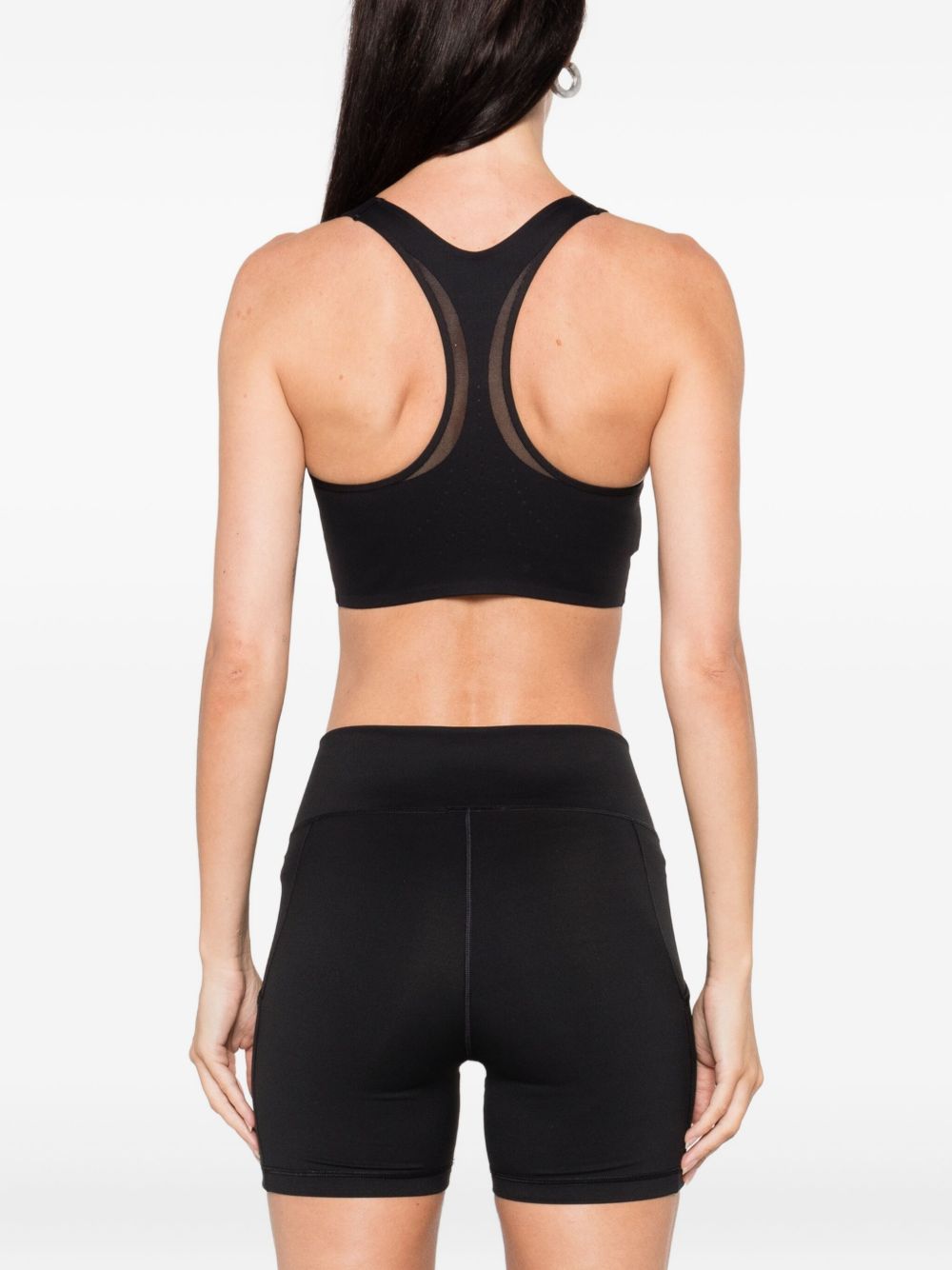 Top sportivo con logo in nero Adidas by stella mc cartney  - donna 
