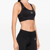 Top sportivo con logo in nero Adidas by stella mc cartney  - donna 