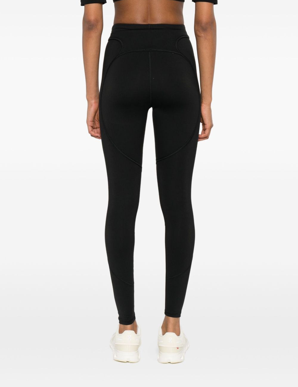 Leggings con logo in nero Adidas by stella mc cartney - donna 