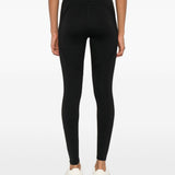 Leggings con logo in nero Adidas by stella mc cartney - donna 