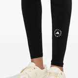 Leggings con logo in nero Adidas by stella mc cartney - donna 