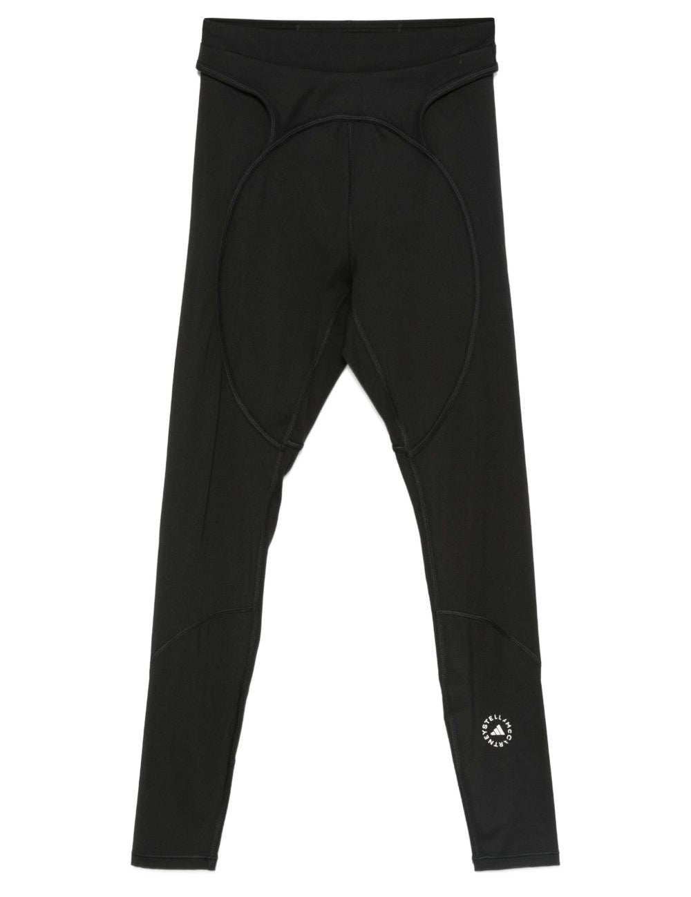 Leggings con logo in nero Adidas by stella mc cartney - donna 