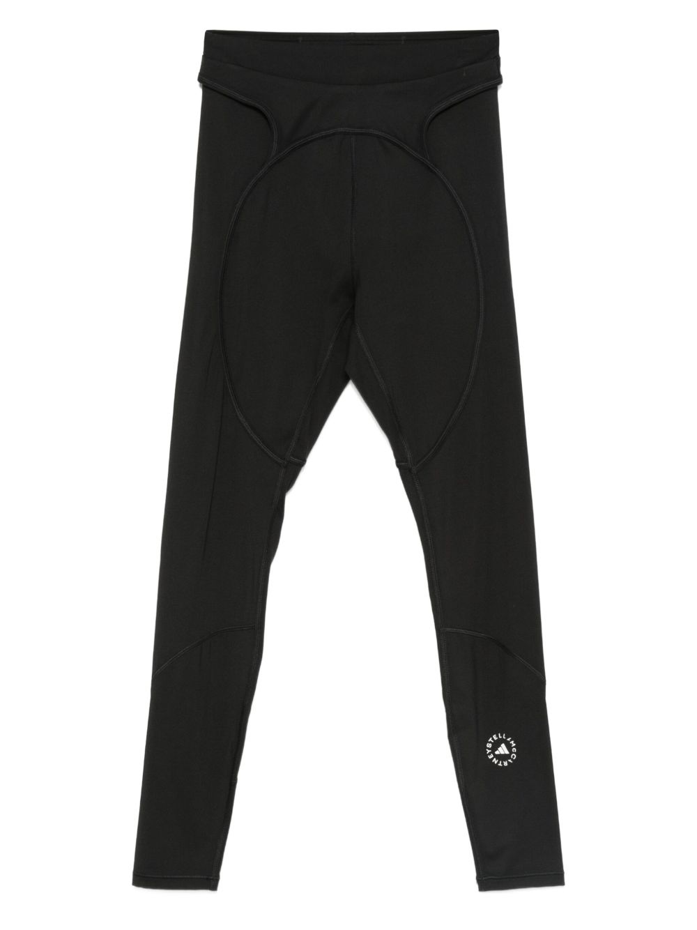 Leggings con logo in nero Adidas by stella mc cartney - donna 