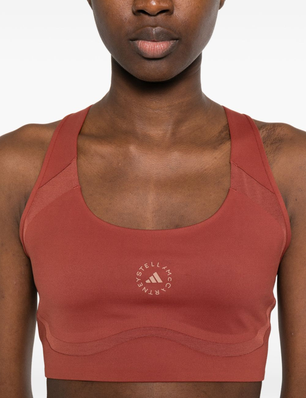 Reggiseno sportivo in rosa cipolla Adidas By Stella Mc Mcartney - donna 