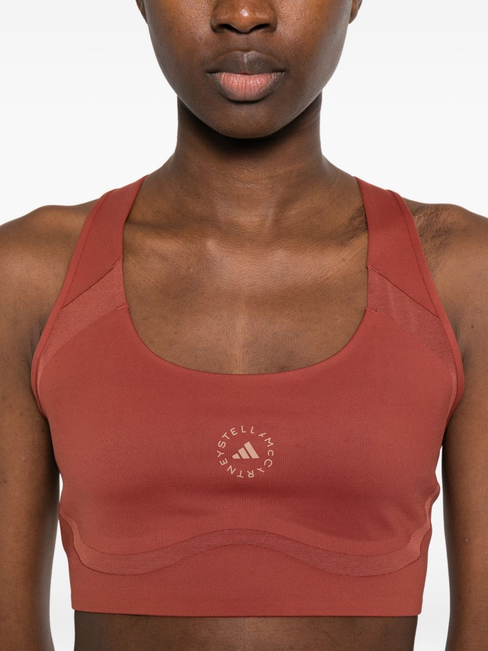 Reggiseno sportivo in rosa cipolla Adidas By Stella Mc Mcartney - donna 