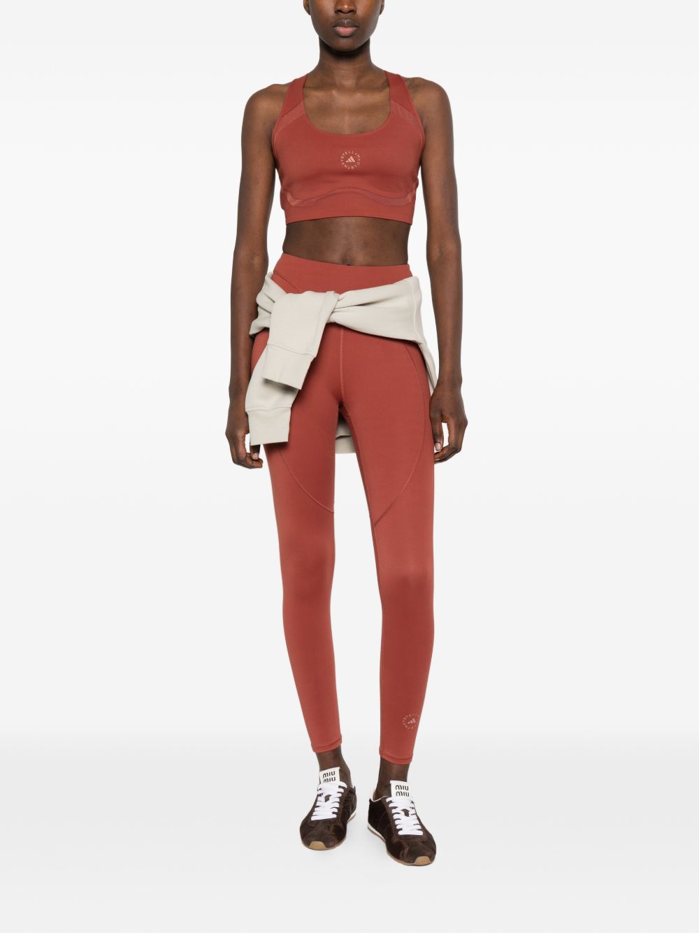 Reggiseno sportivo in rosa cipolla Adidas By Stella Mc Mcartney - donna 