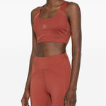 Reggiseno sportivo in rosa cipolla Adidas By Stella Mc Mcartney - donna 
