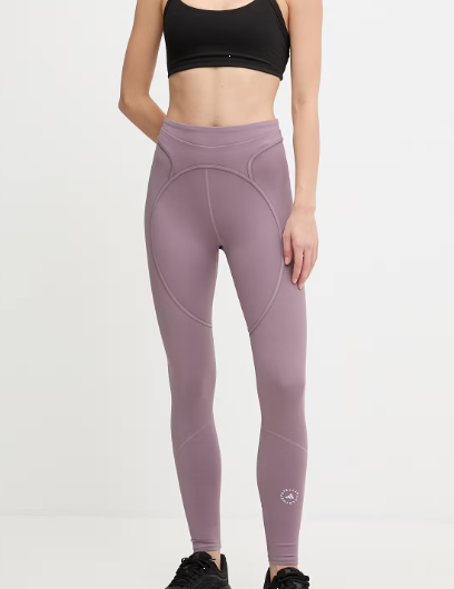 Leggings con logo in lilla 