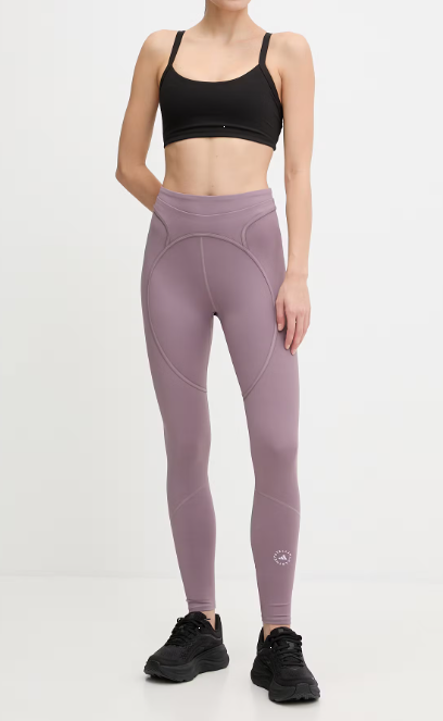 Leggings con logo in lilla 