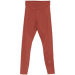 Leggings con logo in rosso terracotta Adidas by Stella Mc Cartney - donna 