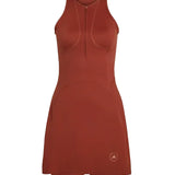 Aboito sportivo con shorts in rosso mattone Adidas by stella MC Cartney - donna 