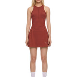 Aboito sportivo con shorts in rosso mattone Adidas by stella MC Cartney - donna 