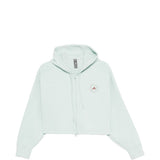 Felpa con stampa logo in verde Adidas by stella mc cartney - donna 