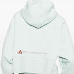 Felpa con stampa logo in verde Adidas by stella mc cartney - donna 