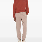 Felpa con logo a maniche lunghe in rosso mattone Adidas by stella mc  cartney - donna 