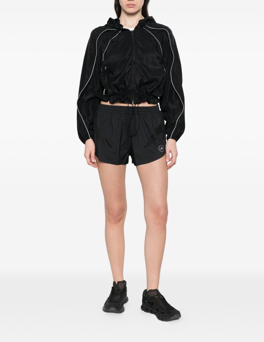 Shorts sportivi con logo in nero Adidas by Stella Mc Cartney - donna 