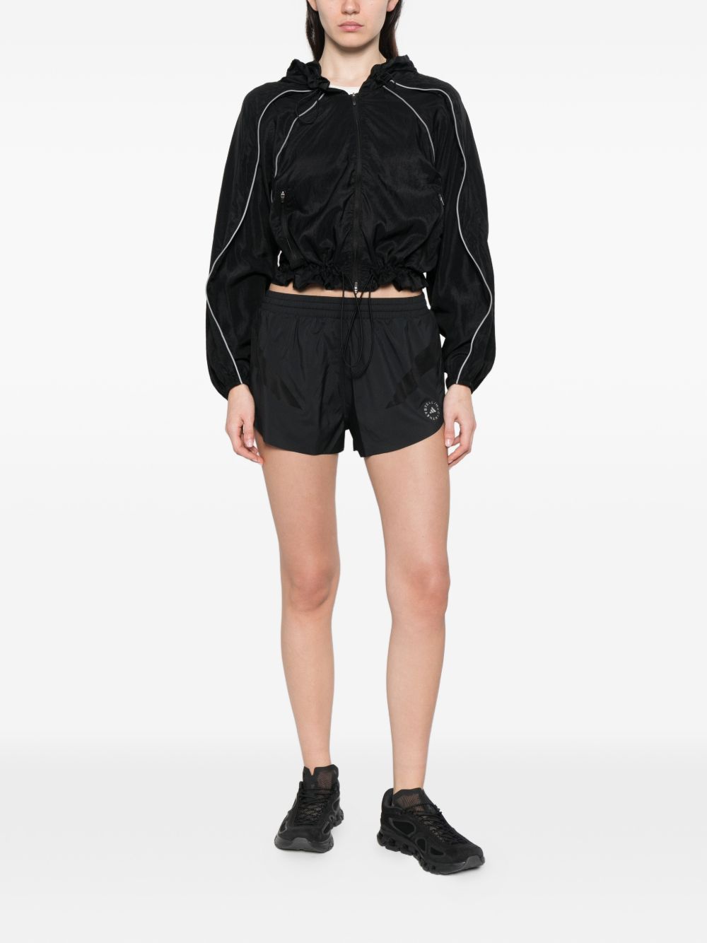 Shorts sportivi con logo in nero Adidas by Stella Mc Cartney - donna 