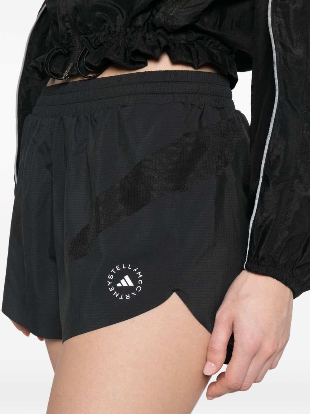 Shorts sportivi con logo in nero Adidas by Stella Mc Cartney - donna 