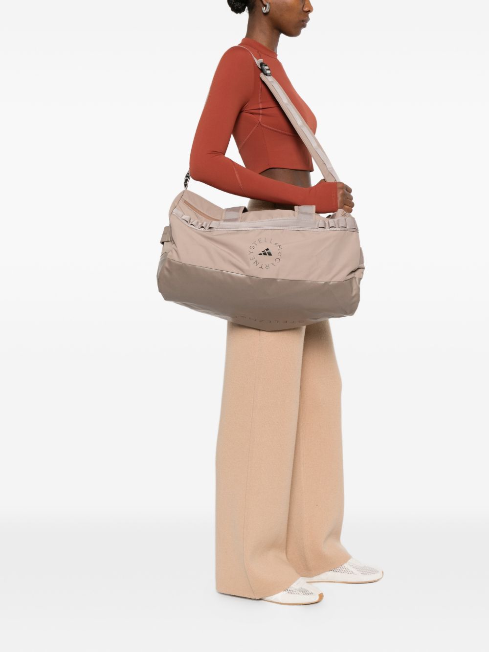 Borsa tote con logo in rosa Adidas by stella mc cartney - donna 