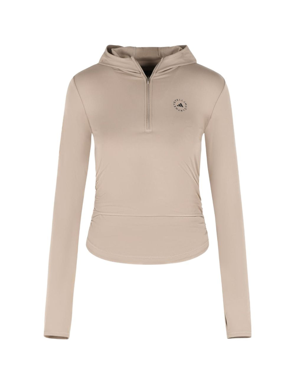 Top con cappuccio in beige Adidas by stella mc cartney - donna 