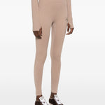 Leggings arricciati con vita alta in rosa Adidas by Stella Mc Mcartney - donna 