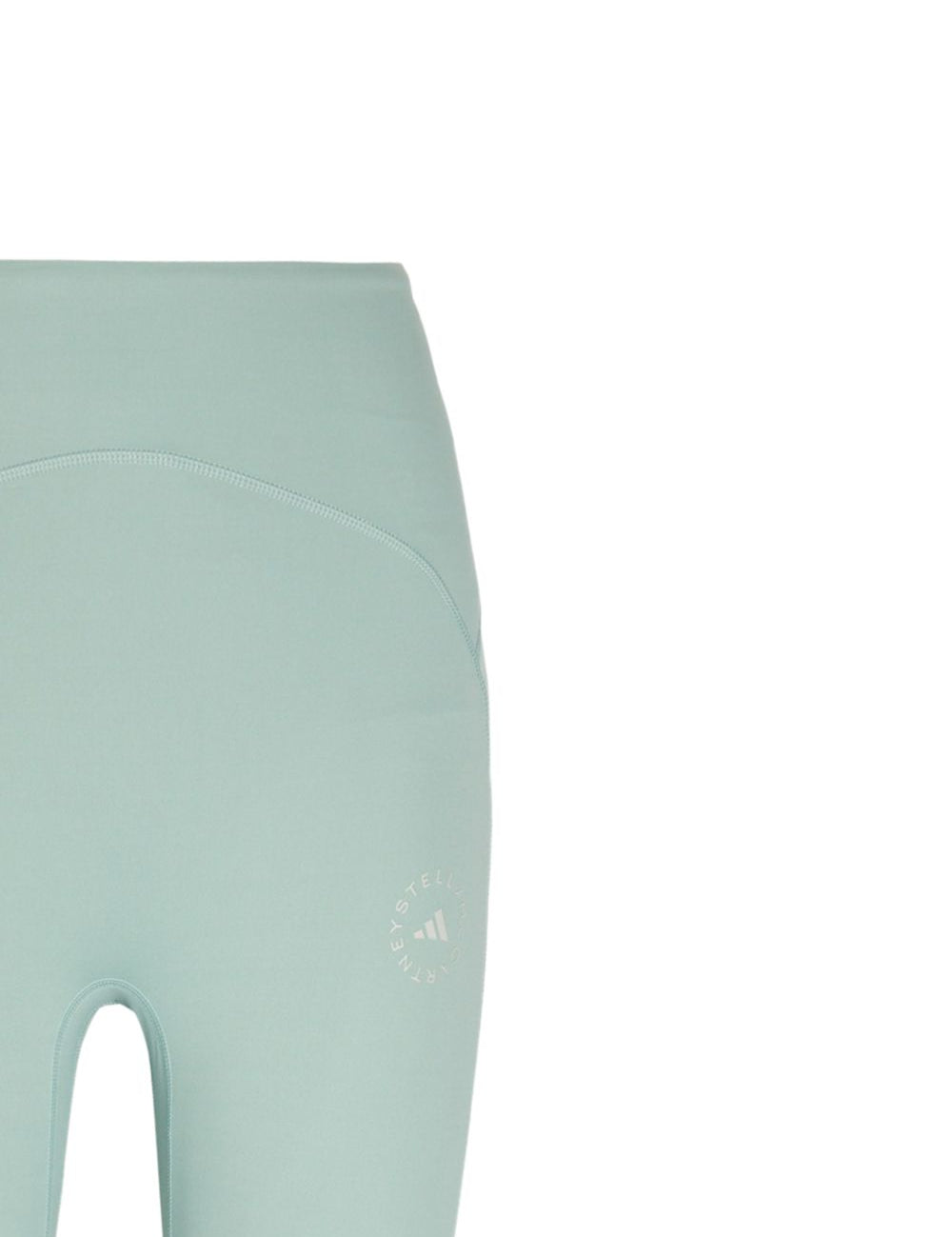 Leggings con logo in verde Adidas by Stella Mc Cartney - donna 