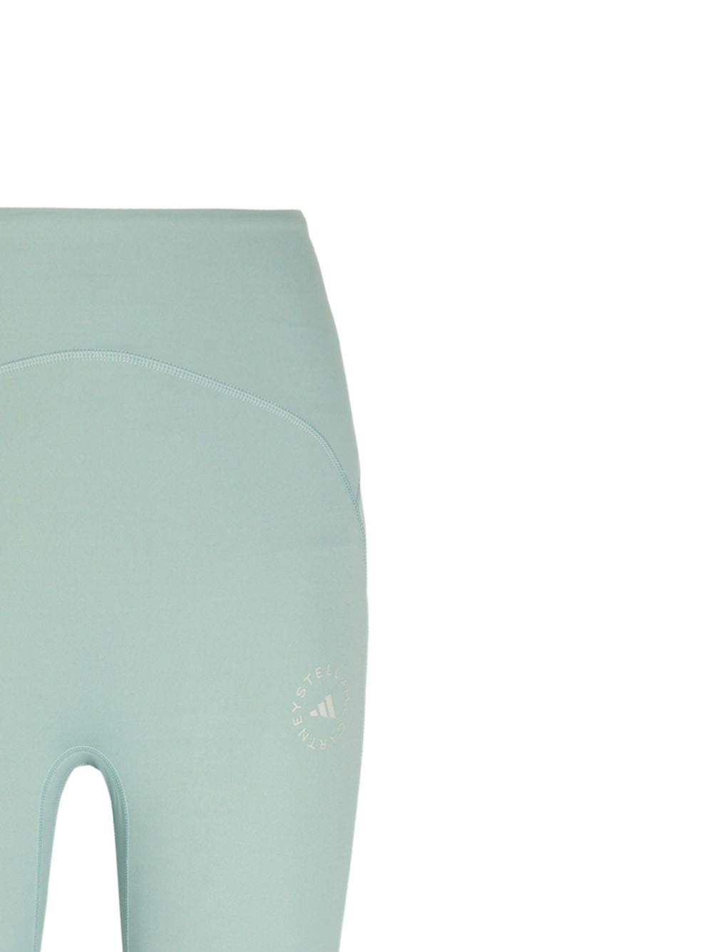 Leggings con logo in verde Adidas by Stella Mc Cartney - donna 