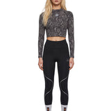 Leggings a vita alta in nero Adidas by stella MC Cartney - donna 