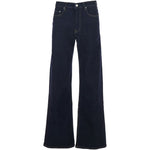 Jeans in cotone a gamba larga in blu Ag jeans - donna 