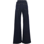 Jeans in cotone a gamba larga in blu Ag jeans - donna 