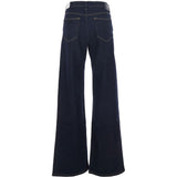 Jeans in cotone a gamba larga in blu Ag jeans - donna 
