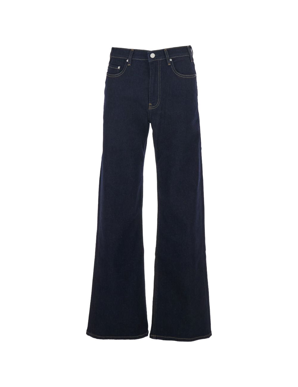 Jeans in cotone a gamba larga in blu Ag jeans - donna 
