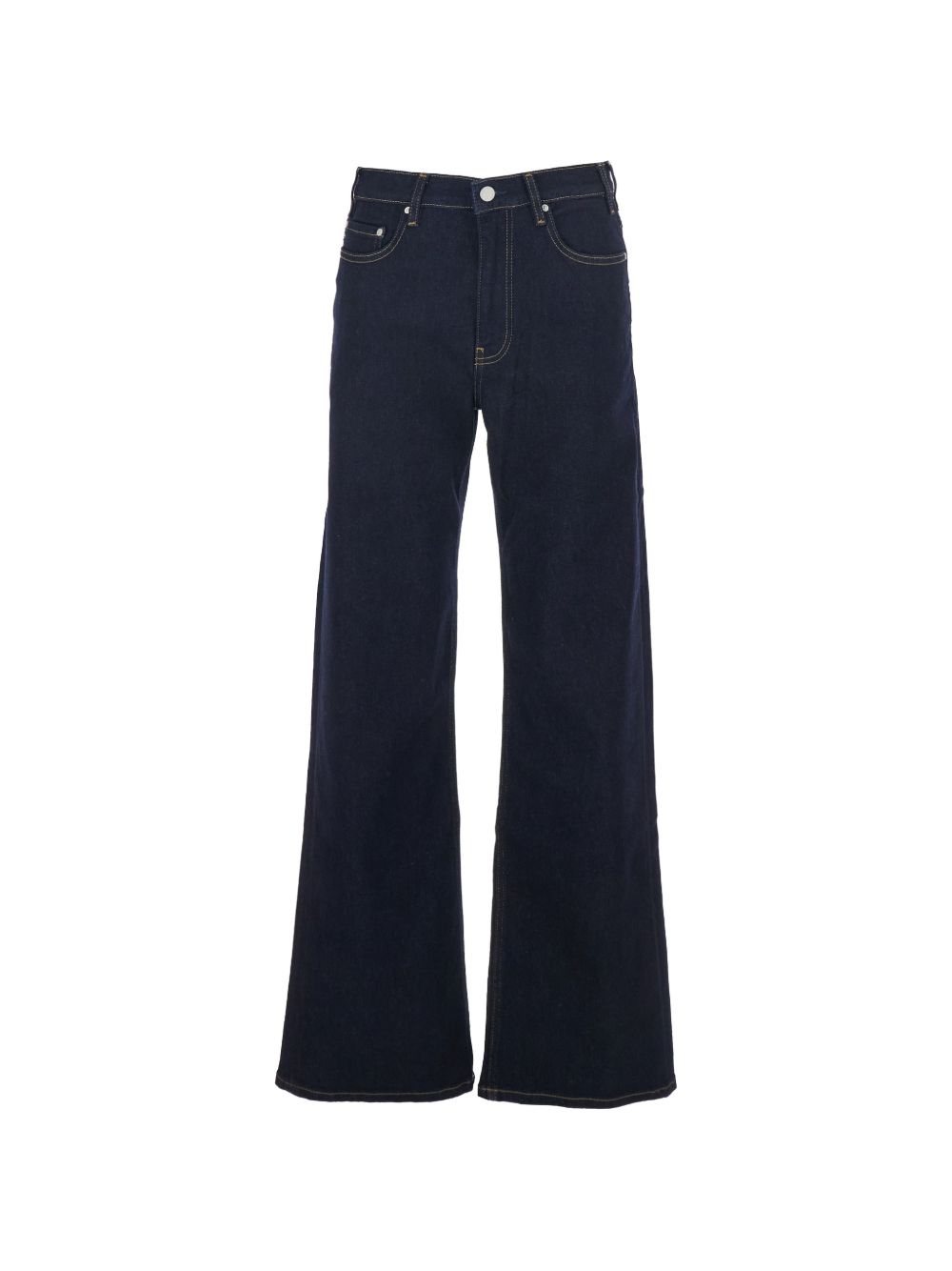 Jeans in cotone a gamba larga in blu Ag jeans - donna 
