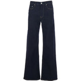 Jeans in cotone a gamba larga in blu Ag jeans - donna 