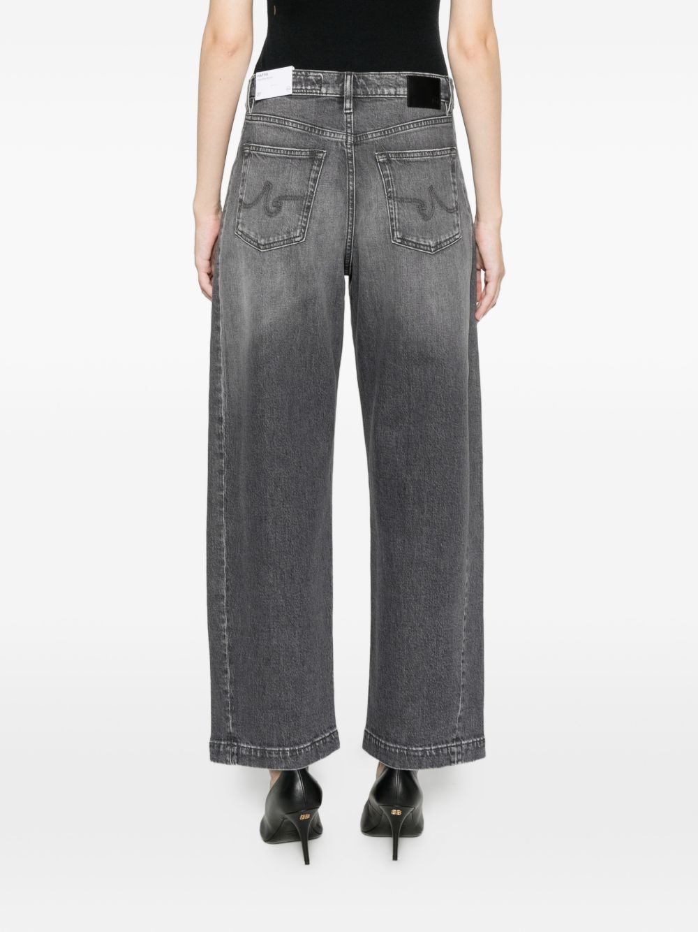 Jeans con toppa e logo Hattie in grigio Ag jeans - donna 