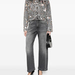 Jeans con toppa e logo Hattie in grigio Ag jeans - donna 
