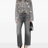 Jeans con toppa e logo Hattie in grigio Ag jeans - donna 