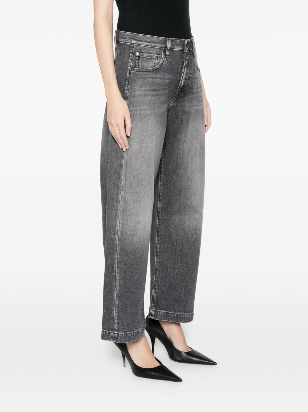 Jeans con toppa e logo Hattie in grigio Ag jeans - donna 