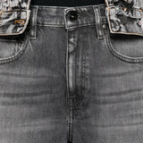 Jeans con toppa e logo Hattie in grigio Ag jeans - donna 