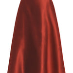 Gonna midi in seta in rosso Alberta Ferretti - donna 