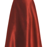 Gonna midi in seta in rosso Alberta Ferretti - donna 