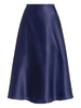 Gonna midi in seta in blu Alberta Ferretti - donna